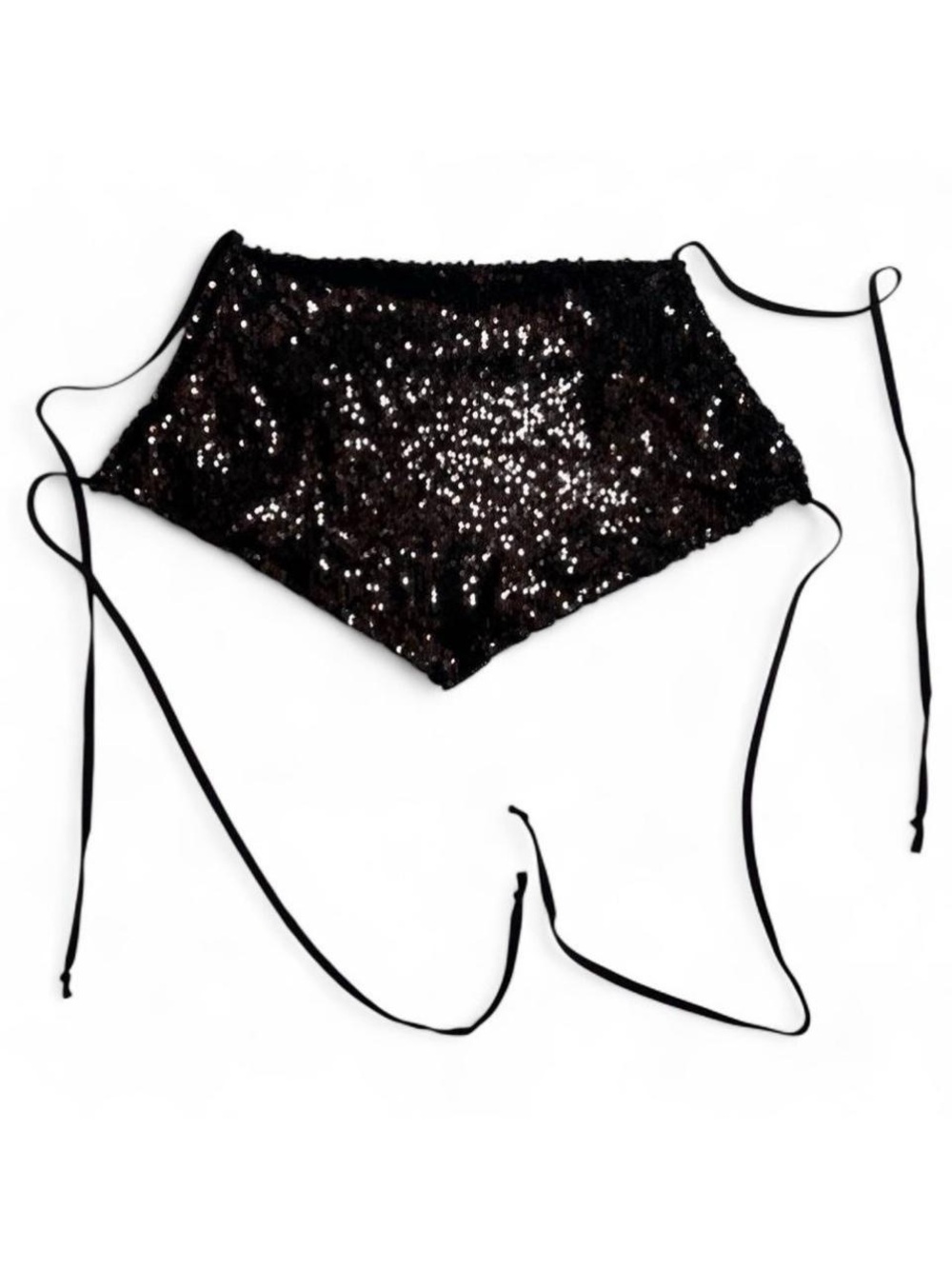 Forever 21 Black Sequin Clubbling Party Halter Top